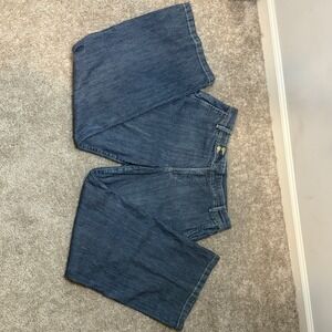 Nine West Jeans Womens Wide Leg Crop Denim Size 14